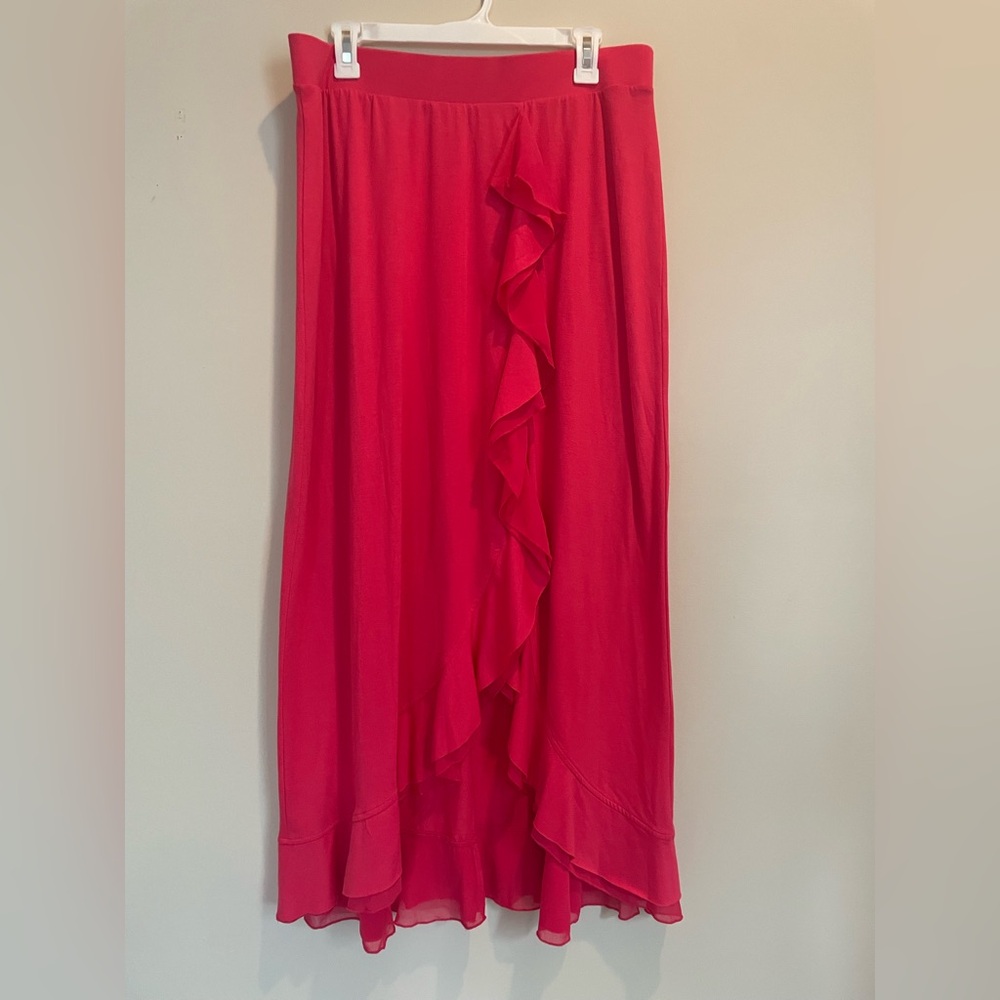 Cato Pink Ruffled Maxi Skirt